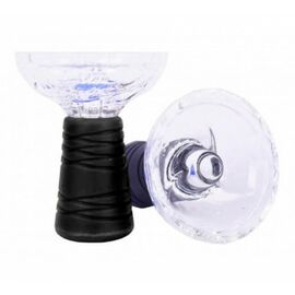 Скляна Чаша для кальяну Yahya Diamond Чорна