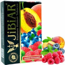Табак Jibiar Raspberry Pech Blueberry (Джибиар Малина Персик Черника) 50грамм