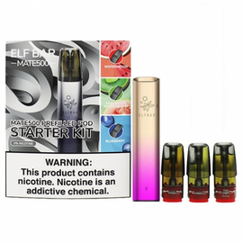 Elf Bar Mate 500 500 мАч Gold Pink +3 картриджа Многоразовая Pod-система