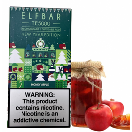 Одноразка Elf Bar TE5000 Christmas Edition Honey Apple (Ельф Медове Яблуко)