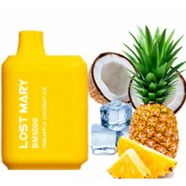 Одноразка Lost Mary BM5000 Pineapple Сoconut Ice (Ананас Кокос Лід)