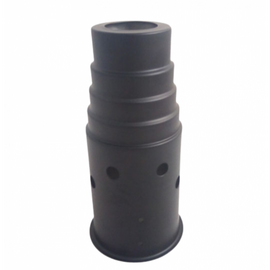 Ковпак для кальяну чорний матовий з прорізами