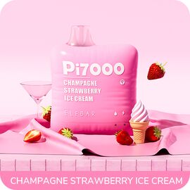 Одноразка Elf Bar 7000 Champagne Strawberry (Ельф Бар 7000 Полуничне Шампанське)