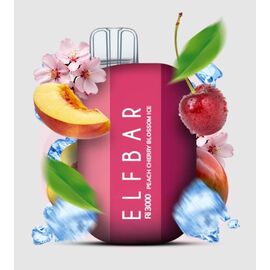 Одноразка Elf Bar RI3000 Peach Cherry Blossom ice (Персик Квітуча Вишня Лід)