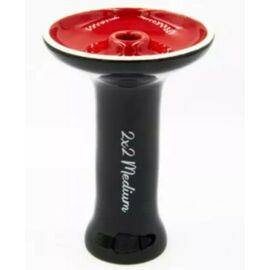 Чаша для кальяну 2х2 Medium Black and Red