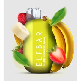 Одноразка Elf Bar RI3000 Strawberry Banana (Клубника Банан)