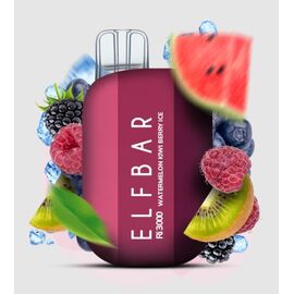 Одноразка Elf Bar RI3000 Watermelon Kiwi Berry Ice (Кавун Ківі Ягоди Лід)