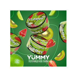 Тютюн Yummy Strawberry Kiwi Lime (Полуниця Ківі Лайм) 100гр