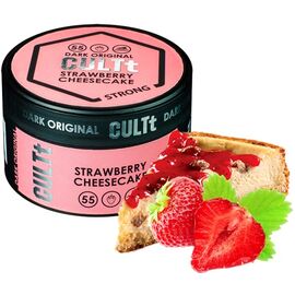 Тютюн Cult Medium M55 Strawberry Cheesecake (Полуничний Чізкейк) 100гр