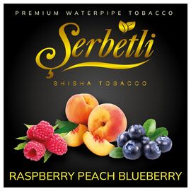 Тютюн Serbetli Raspberry Peach Blueberry (Малина Персик Чорниця) 500гр