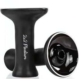 Чаша для кальяну2х2 Medium Black Glaze
