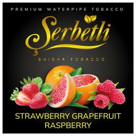 Тютюн Serbetli Strawberry Grapefruit Raspberry (Полуниця Грейпфрут Маліна) 100 гр