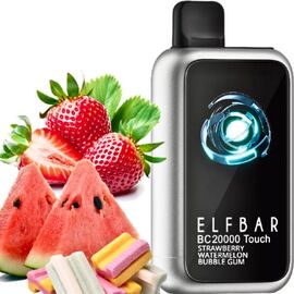 Одноразка Elf Bar BC20000 Touch Strawberry Watermelon Bubble Gum (Полуниця Кавун Жуйка)