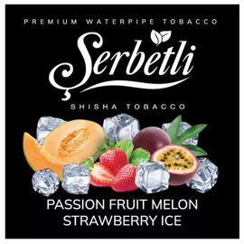 Табак Serbetli Passion Fruit Melon Strawberry Ice (Маракуйя Дыня Клубника Лёд) 100 гр
