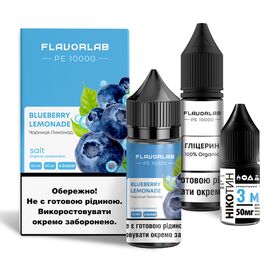 Рідина Набір Flavorlab PE 10000 Blueberry Lemonade (Чорниця Лимонад) 30мл 5%