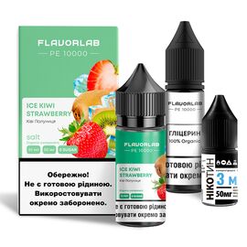 Рідина Набір Flavorlab PE 10000 Ice Kiwi Strawberry (Ківі Полуниця Лід) 30мл 5%