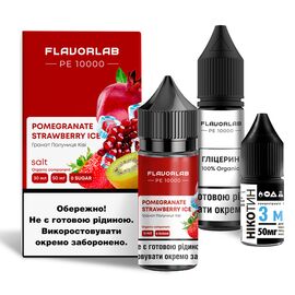 Жидкость Набор Flavorlab PE 10000 Pomegranate Strawberry Ice (Гранат Клубника Лед) 30мл 5%