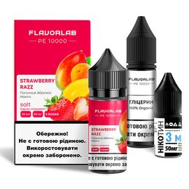 Жидкость Набор Flavorlab PE 10000 Strawberry Razz (Клубника Абрикос Манго) 30мл 5%
