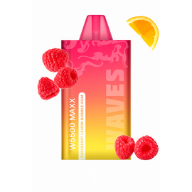 Одноразка Waves W5500 Maxx Raspberry Lemon Bubble Gum (Малина Лимон Жуйка)