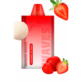 Одноразка Waves W5500 Maxx Strawberry Ice Cream (Полуничне Морозиво)
