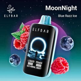 Одноразка Elf Bar MoodNight 40000 Blue Razz Ice (Блакитна Малина Лід)