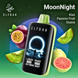 Одноразка Elf Bar MoodNight 40000 Kiwi Passion Fruit Guava (Ківі Маракуя Гуава)