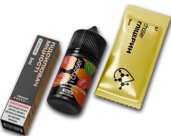 Рідина Набір Chaser Lux Sour Watermelon Candy (Кислі цукерки) 30мл 5% Рідина Набір Chaser Lux Sour Watermelon Candy (Кислі цукерки) 30мл 5%